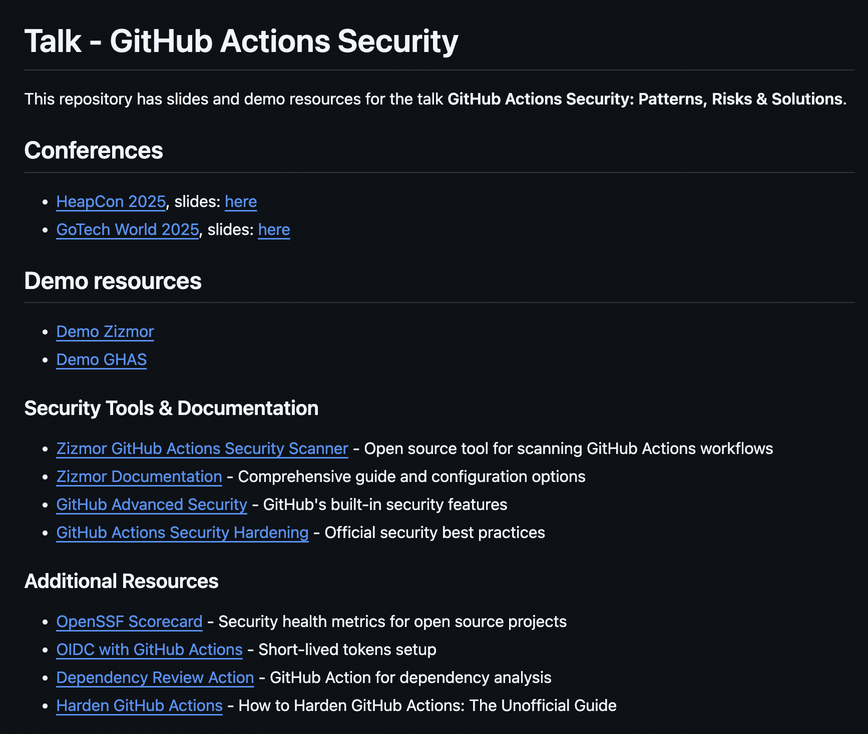 GitHub Repository Links