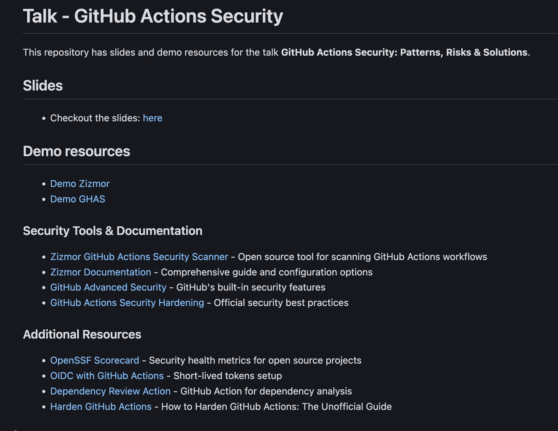 GitHub Repository Links